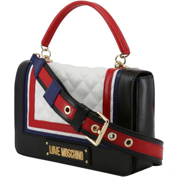 مملوكة مسبقًا Love Moschino Multicolor Quilted Faux Leather Top Handle Bag