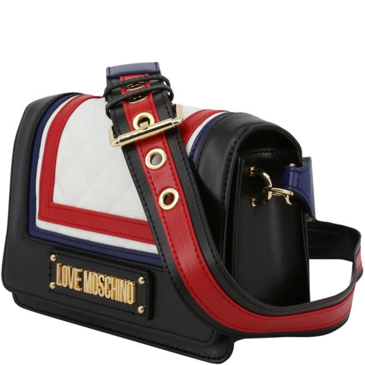 Love Moschino Multicolor Quilted Faux Leather Shoulder Bag