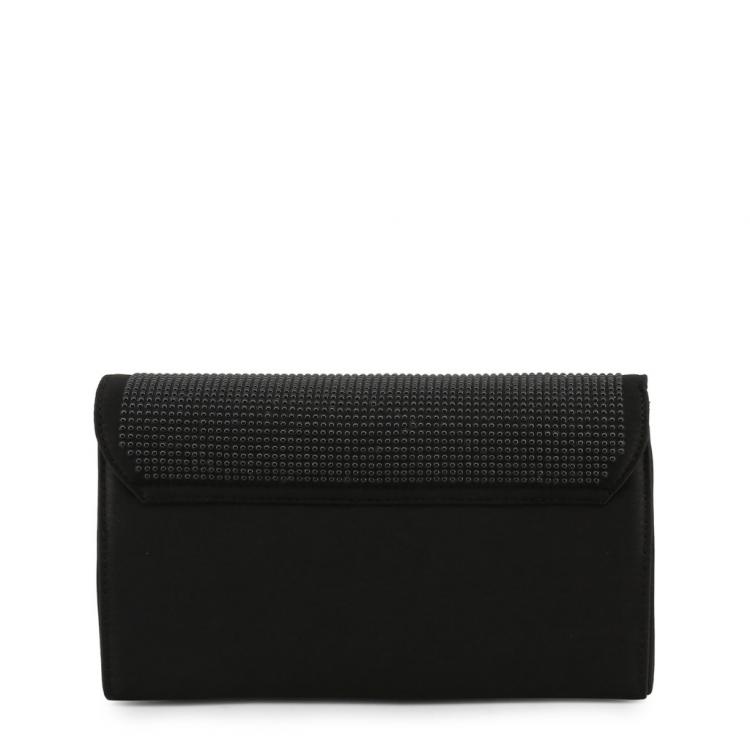مملوكة مسبقًا Love Moschino Black Fabric Studded WOC Clutch Bag