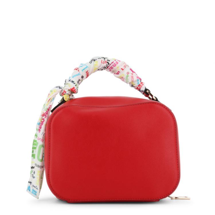 مملوكة مسبقًا Love Moschino Red Faux Leather Scarf Crossbody bag
