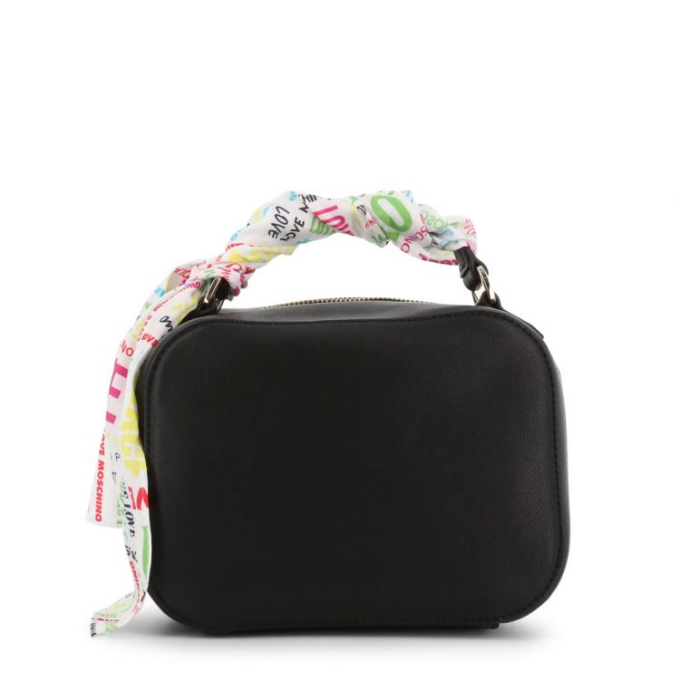 مملوكة مسبقًا Love Moschino Black Faux Leather Scarf Crossbody Bag