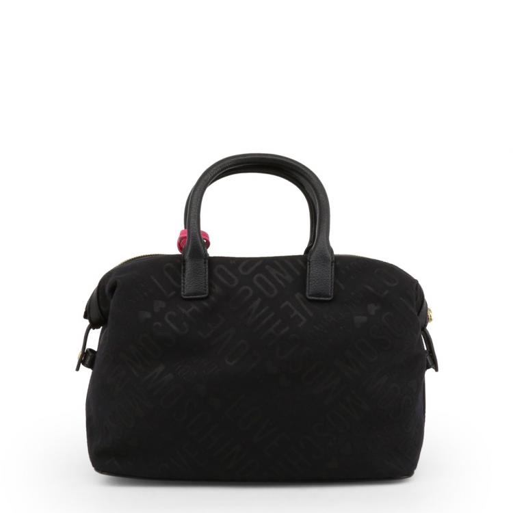 مملوكة مسبقًا Love Moschino Black Signature Canvas Satchel Bag