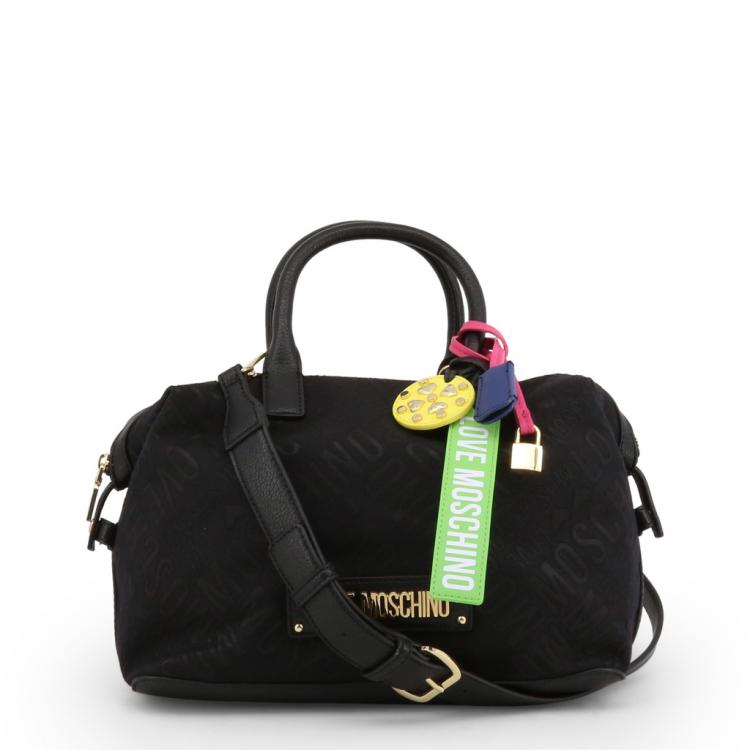 مملوكة مسبقًا Love Moschino Black Signature Canvas Satchel Bag