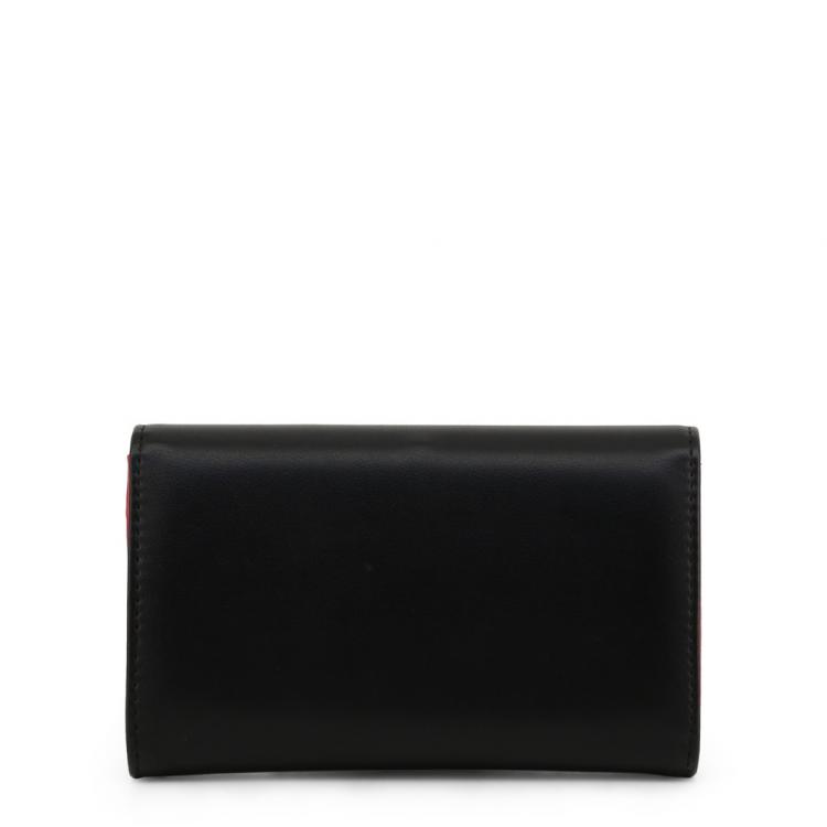 Pre Owned Love Moschino Black Faux Leather WOC Clutch Bag