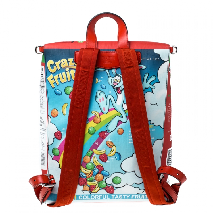 Pre Owned Moschino Multicolor Eyes PVC Capsule Backpack