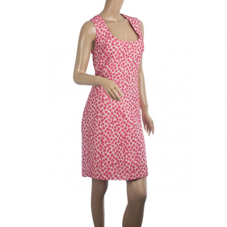 Pre Owned Moschino Cheap & Chic Follow Your Heart Scoop Neck Dress L