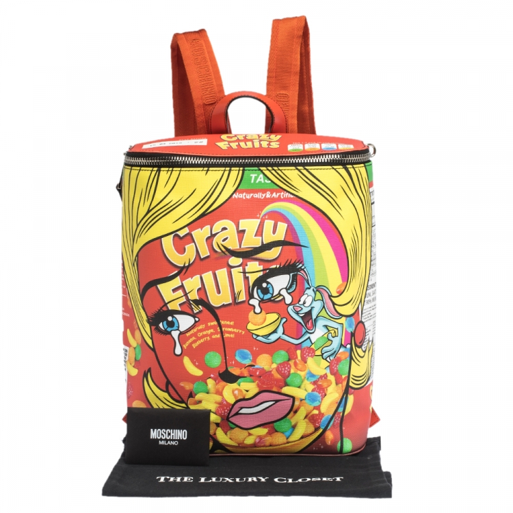 Pre Owned Moschino Multicolor Eyes PVC Capsule Backpack