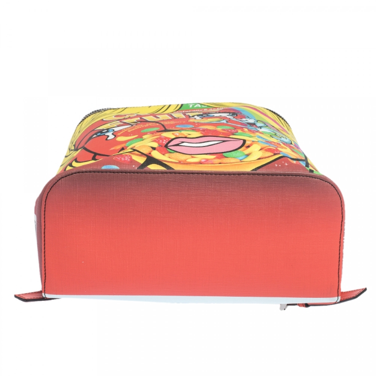 Pre Owned Moschino Multicolor Eyes PVC Capsule Backpack