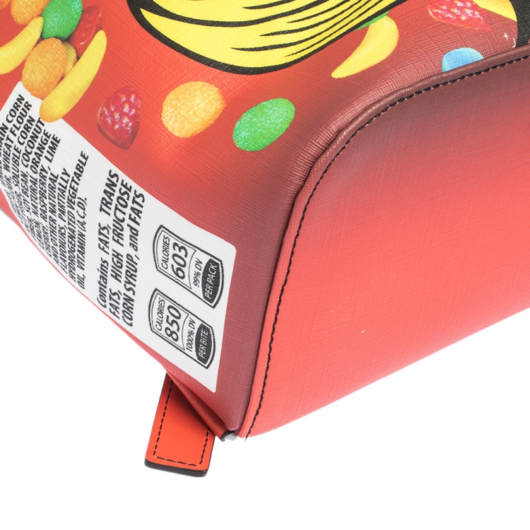 Pre Owned Moschino Multicolor Eyes PVC Capsule Backpack