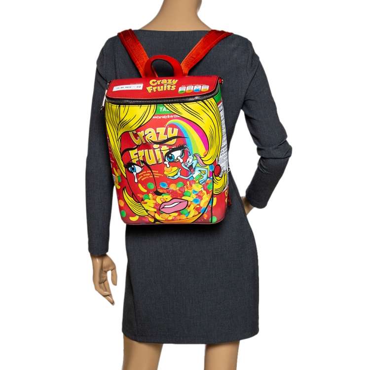 Pre Owned Moschino Multicolor Eyes PVC Capsule Backpack