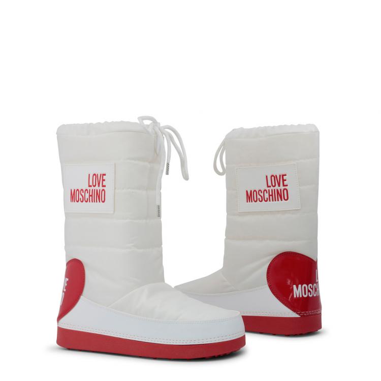 Pre Owned Love Moschino Two Tone Fabric Snow Boots Size 42
