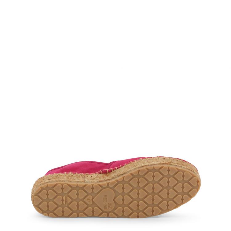 Pre Owned Love Moschino Pink Suede Platform Espadrilles Size 36