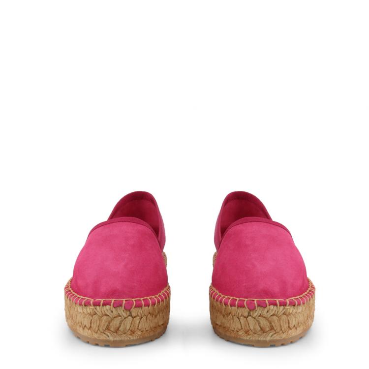 Pre Owned Love Moschino Pink Suede Platform Espadrilles Size 37