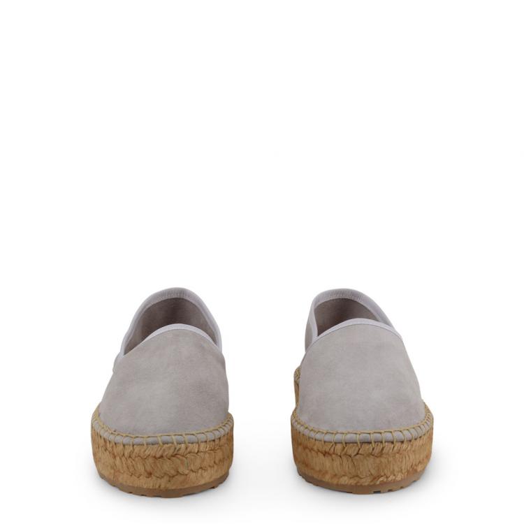 Pre Owned Love Moschino Grey Suede Platform Espadrilles Size 37