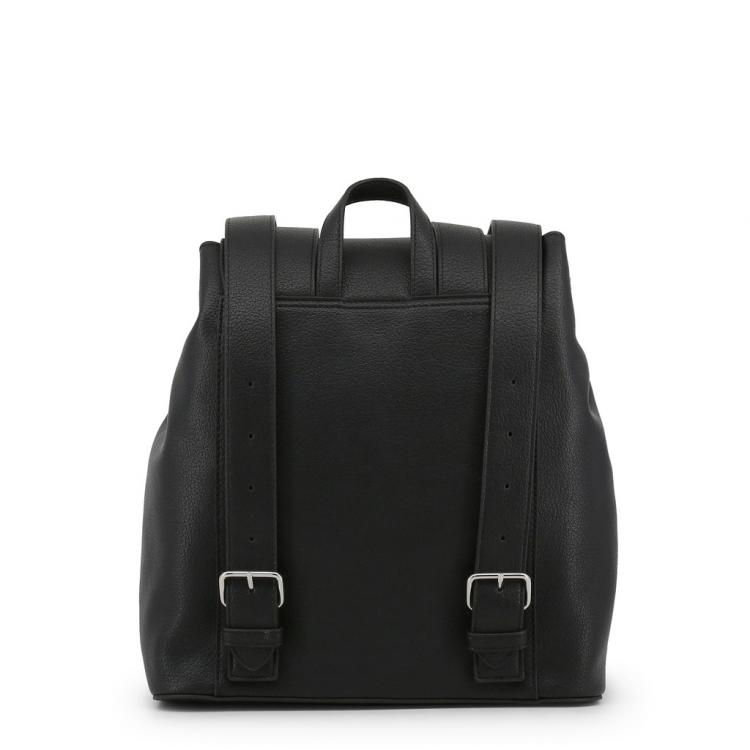 Pre Owned Love Moschino Black Faux Leather Studded Backpack