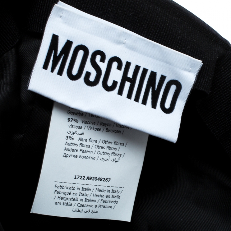 Pre Owned Moschino Multicolor Editorial Print Cap L