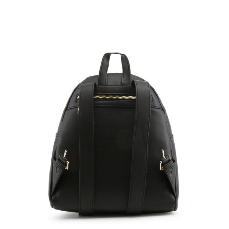 Pre Owned Love Moschino Black Leather PEACE Backpack