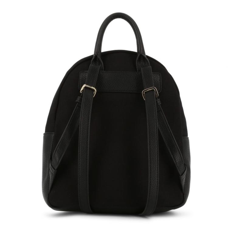 Pre Owned Love Moschino Black Fabric Applique Backpack