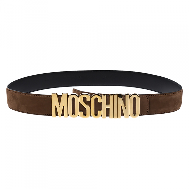 moschino belt brown