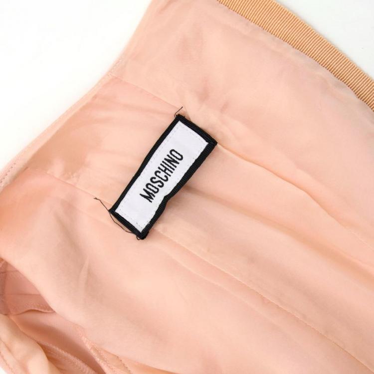 Pre Owned Moschino Pink Short Sleeve Tailored Dress M