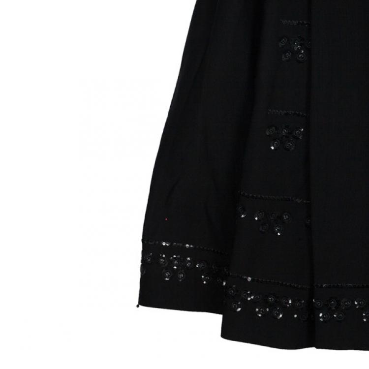 Pre Owned Moschino Embellished Coat M