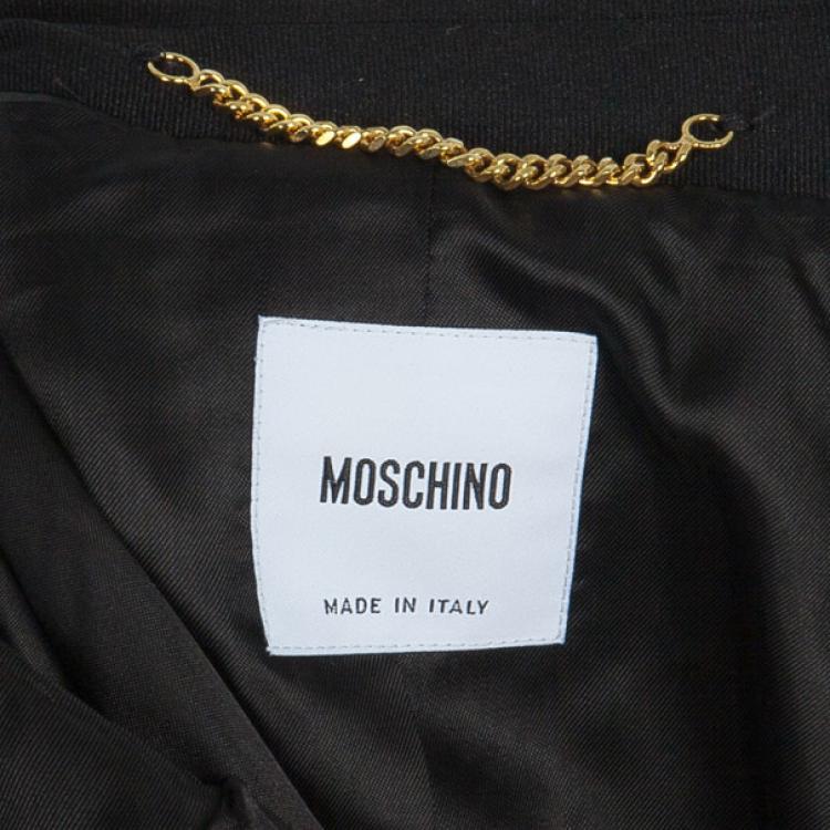 Pre Owned Moschino Embellished Coat M