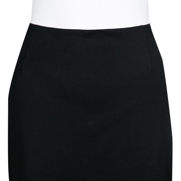 مملوكة مسبقًا Moschino Black Cotton Knit High Waist Pencil Skirt M