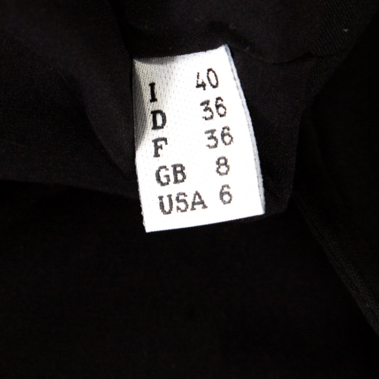 Pre Owned Moschino Couture Black Wool Zip Front Cropped Jacket S