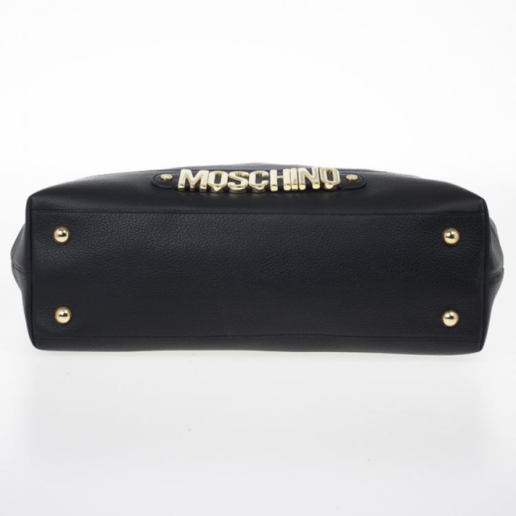 Pre Owned Moschino Leather Shopper Tote