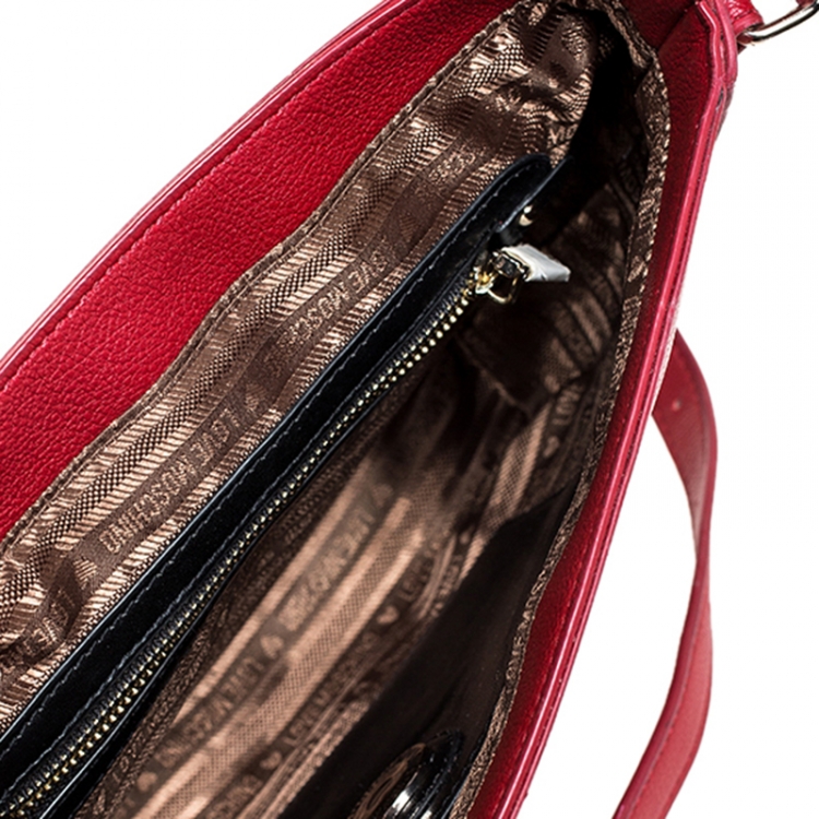 Pre Owned Love Moschino Red Leather Crossbody Bag