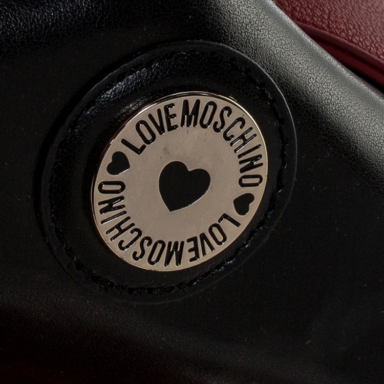 Pre Owned Love Moschino Red Leather Crossbody Bag
