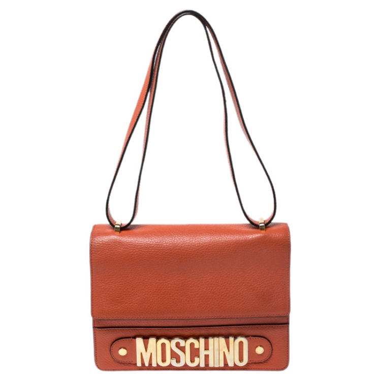 Moschino Orange Leather Shoulder Bag Moschino | The Luxury Closet