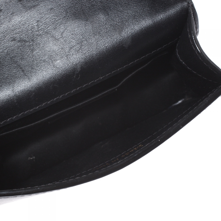 Pre Owned Moschino Black Leather Crossbody Bag