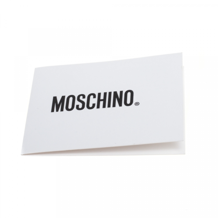 Pre Owned Moschino Orange Leather Flap Shoulder Bag