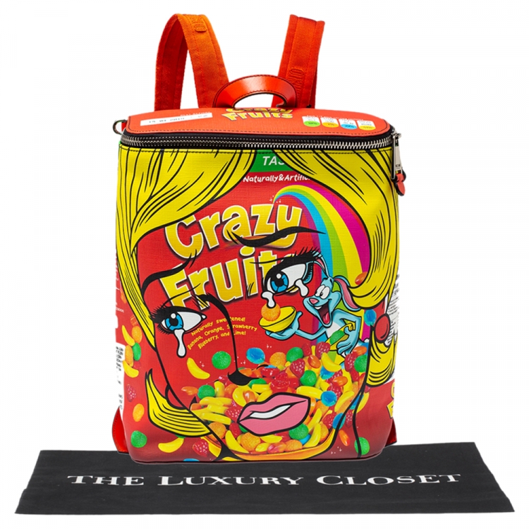 Pre Owned Moschino Multicolor Eyes PVC Capsule Backpack