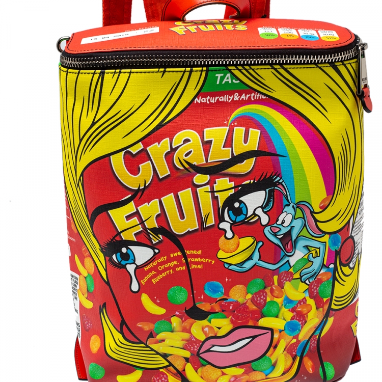 Pre Owned Moschino Multicolor Eyes PVC Capsule Backpack
