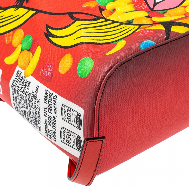 Pre Owned Moschino Multicolor Eyes PVC Capsule Backpack
