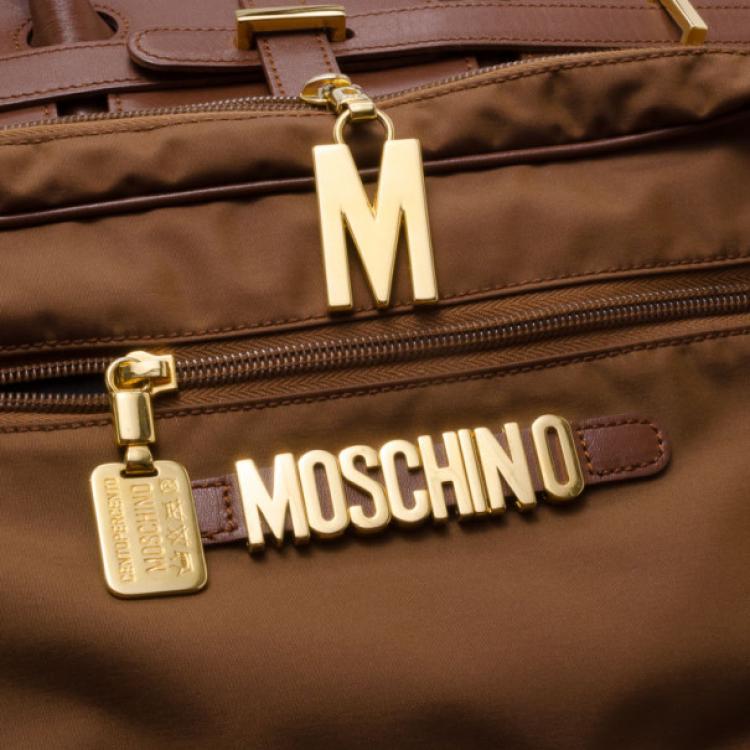 Pre Owned Moschino Vintage Redwall 'Birkin' Satchel Bag