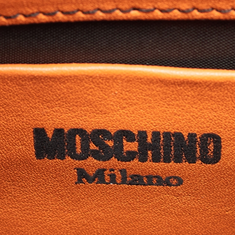 Pre Owned Moschino Multicolor Leather Eyes Capsule Top Handle Bag