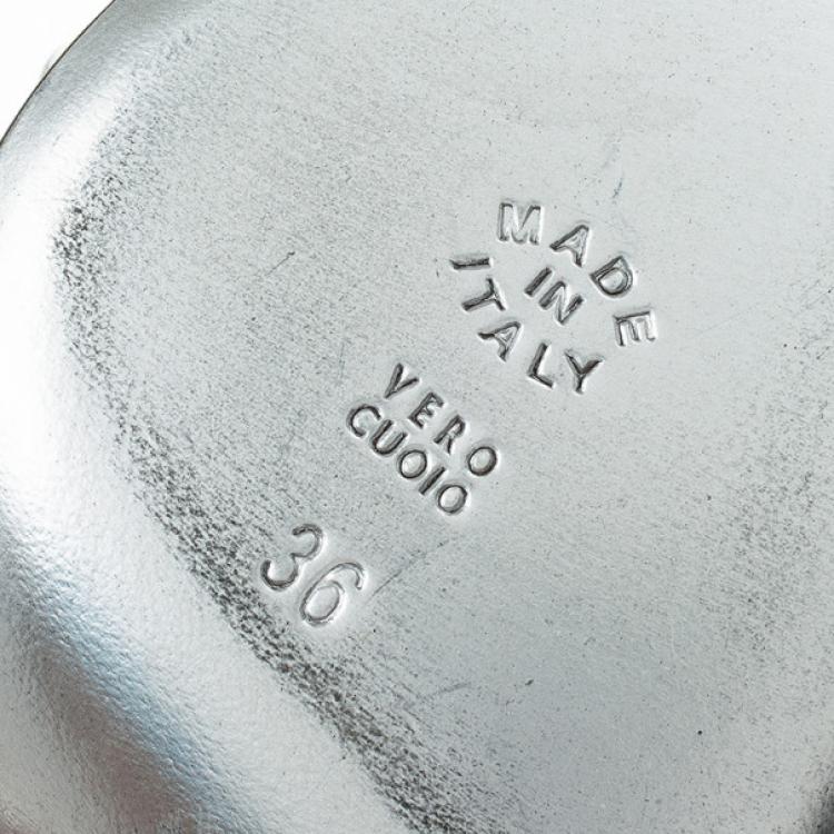 Pre Owned Moschino Silver Crystal Embellished Platform Sandals Size 36