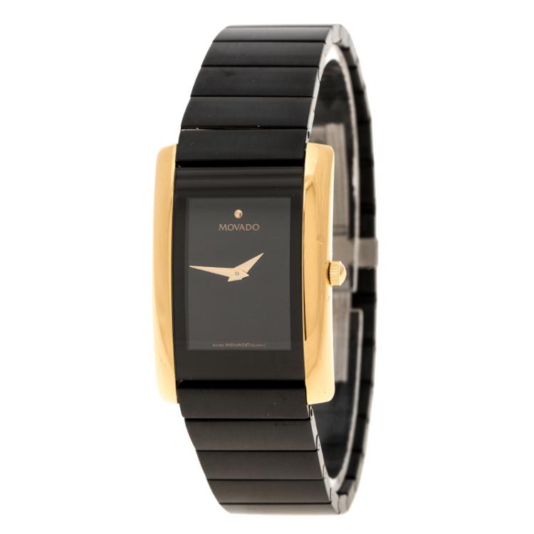 Movado Black Gold Plated Stainless Steel La Nouvelle Women's 