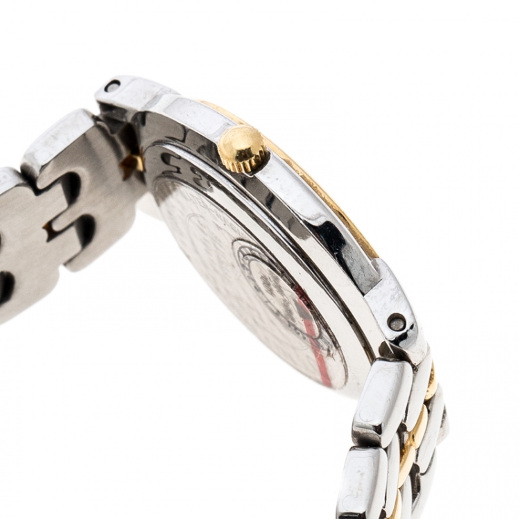 Pre Owned Movado Black Two Tone Stainless Steel Museum Women's Wristwatch 26MM