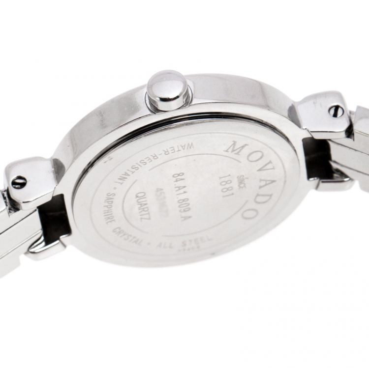 Pre Owned Movado Silver Stainless Steel Harmony 84.A1.809.A Women's Wristwatch 23 mm