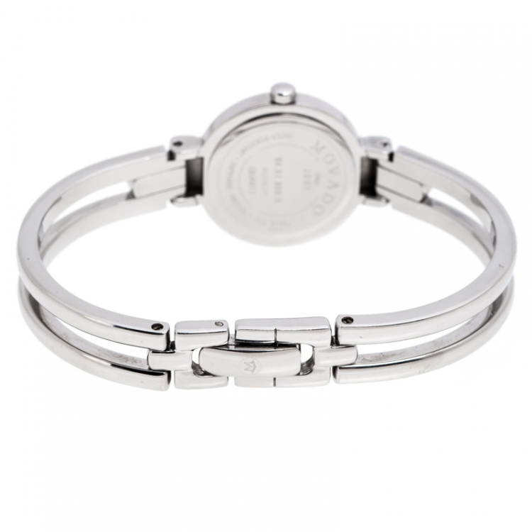 Pre Owned Movado Silver Stainless Steel Harmony 84.A1.809.A Women's Wristwatch 23 mm