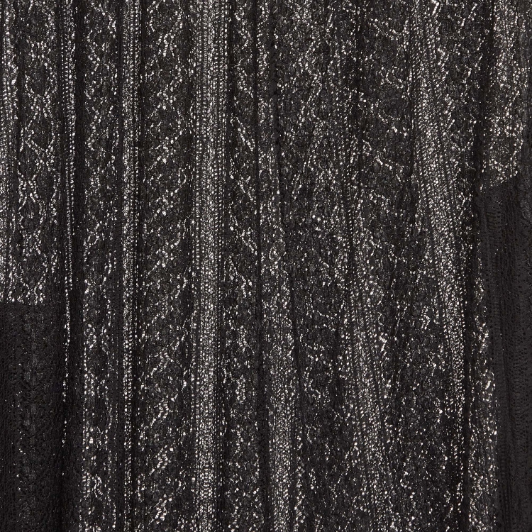 Pre Owned Muche Et muchette Black Stretchy Lace One Shoulder Valentino Jumpsuit One Size 