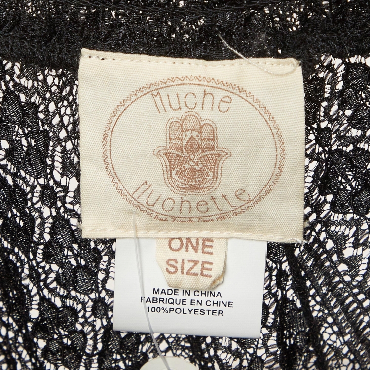Pre Owned Muche Et muchette Black Stretchy Lace One Shoulder Valentino Jumpsuit One Size 