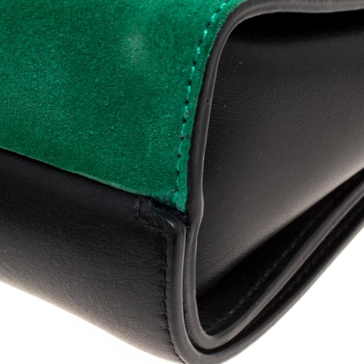Pre Owned Mulberry Tricolor Suede and Leather Delphie Duo Flap Shoulder Bag