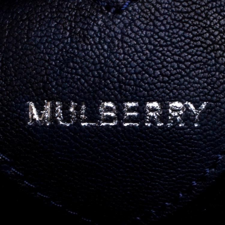 Pre Owned Mulberry Midnight Blue Camo Printed Leather Mini Cara Delevingne Backpack Tote