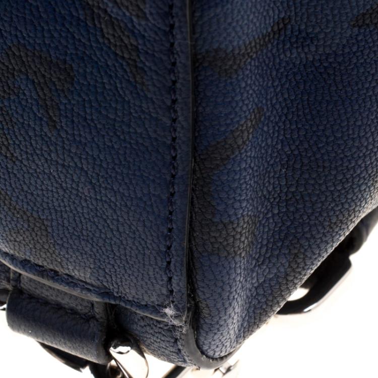 Pre Owned Mulberry Midnight Blue Camo Printed Leather Mini Cara Delevingne Backpack Tote