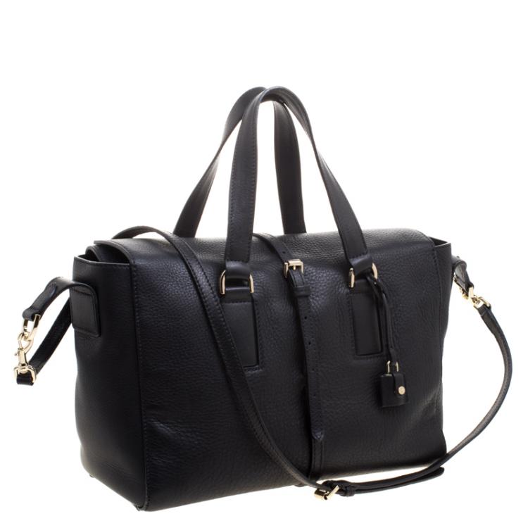 Pre Owned Mulberry Black Leather Medium Roxette Satchel